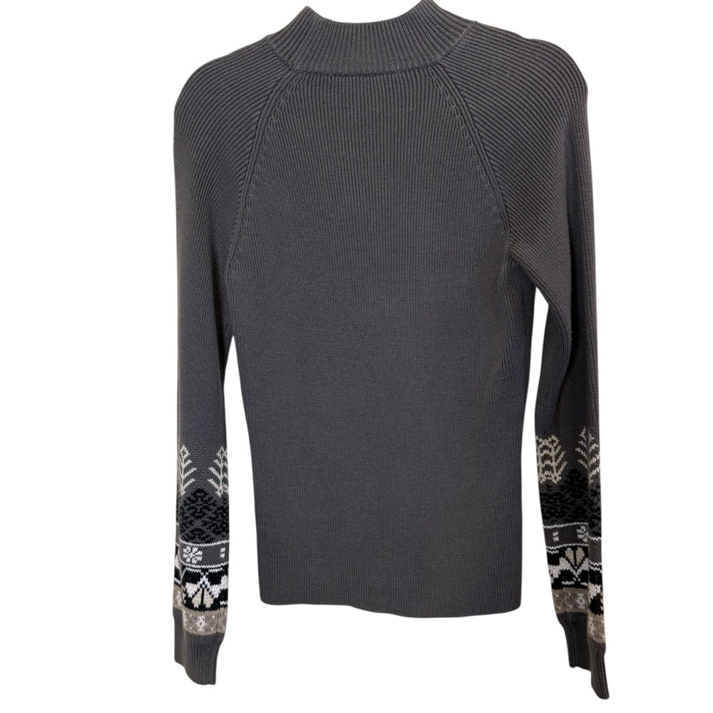 The North Face Women’s A5 Series Gray Fair Isles Style Sweater Sz M - Picture 5 of 11